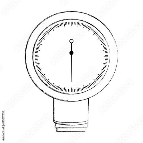 sketch draw blood plessure apparatus cartoon vector graphic design