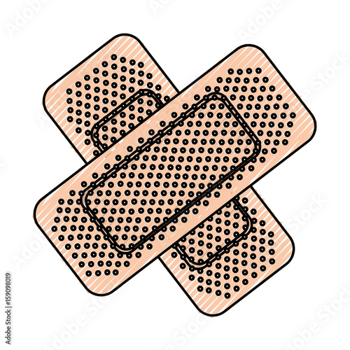 scribble bandage plaster cartoon vector graphic design