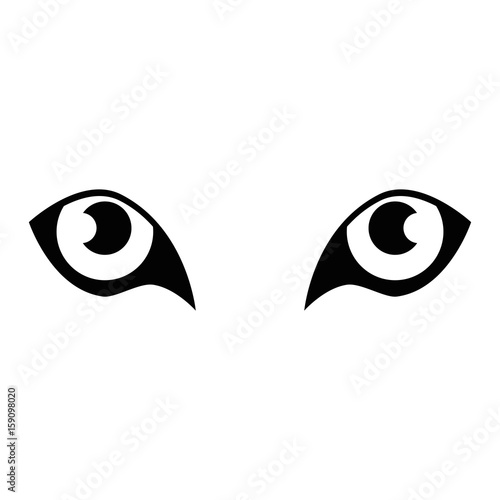 tiger eyes icon over white background vector illustration