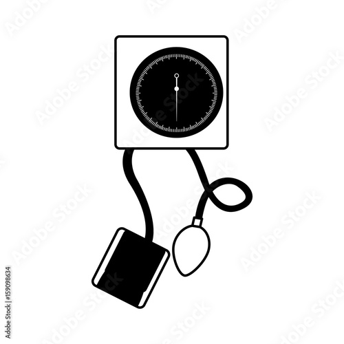 black icon blood plessure apparatus cartoon vector graphic design