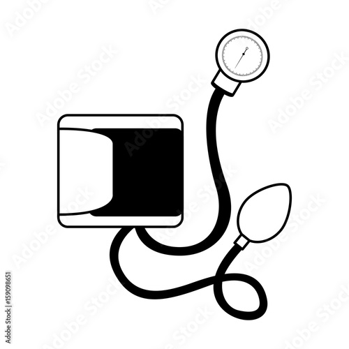 black icon blood plessure apparatus cartoon vector graphic design