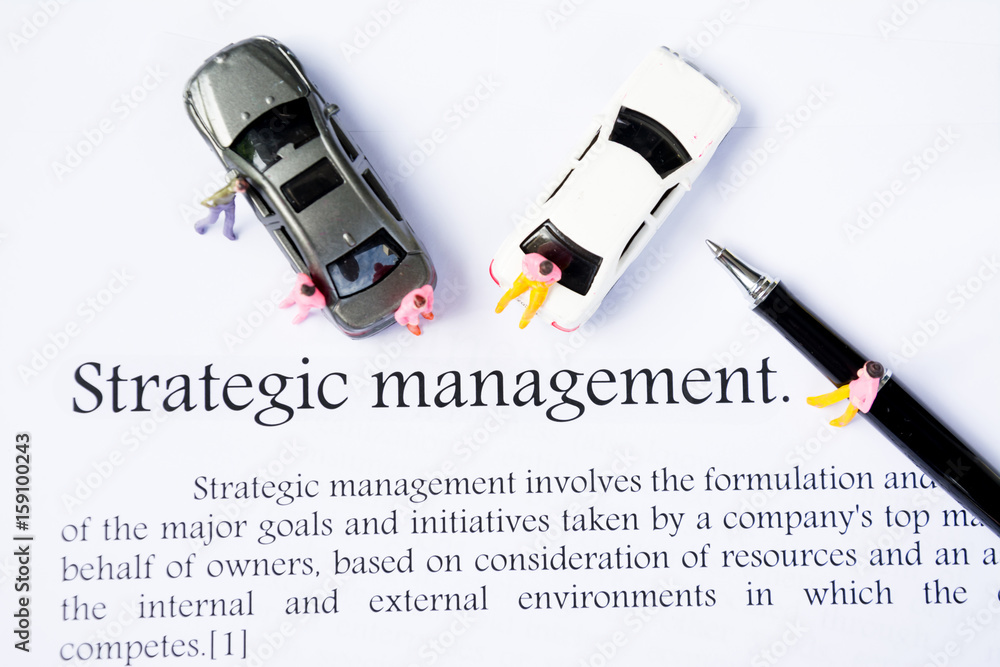 strategic management focus on white background Stock Photo | Adobe Stock