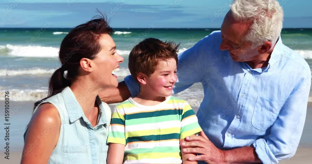 Family enjoying together at the beach Family enjoying together at the beach