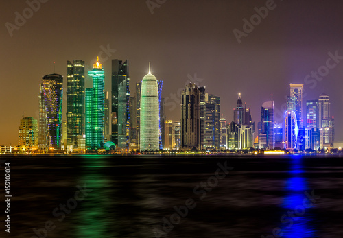 Doha Skyline by Night © kris1138