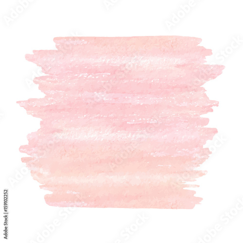 Hand drawn watercolor pink texture isolated. Vector.