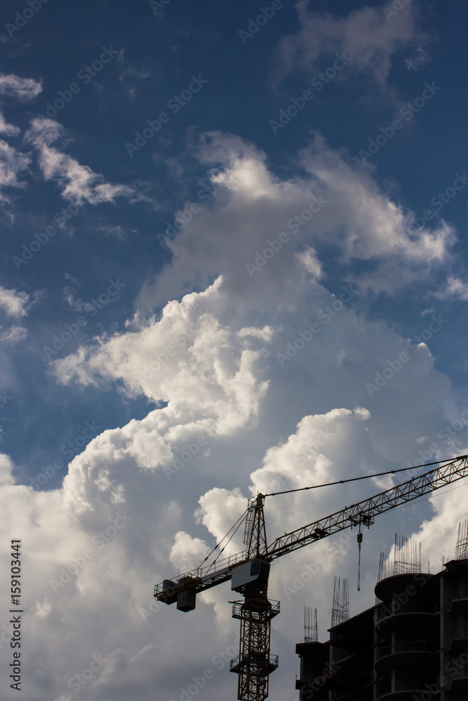 construction crane build unfinished city housing construction crane build unfinished city housing
