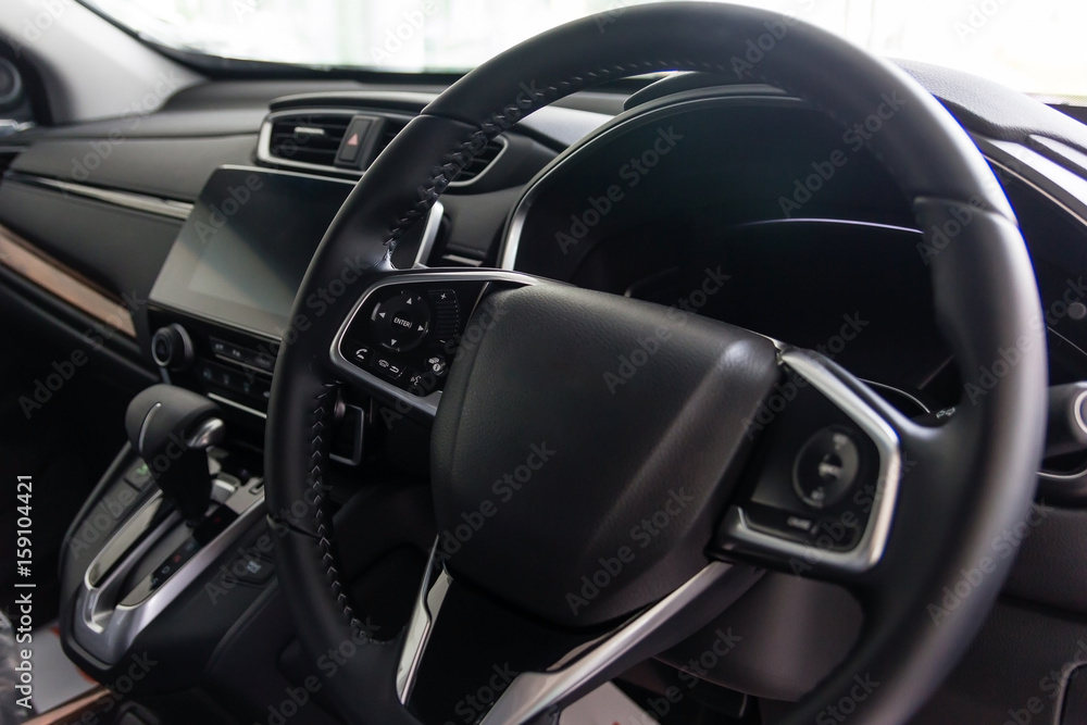 Modern car interior (shallow DOF - selective focus; color toned image)