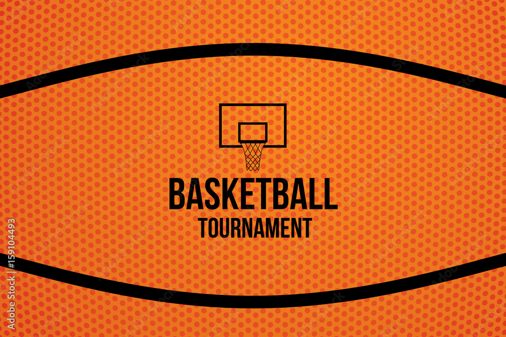 Fototapeta premium Sport background with basketball tournament. Vector illustration