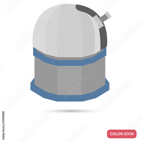 Space observatory color flat icon for web and mobile design