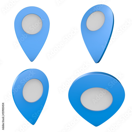 Pinezka GPS lokalizacja na mapie 3D z ikoną