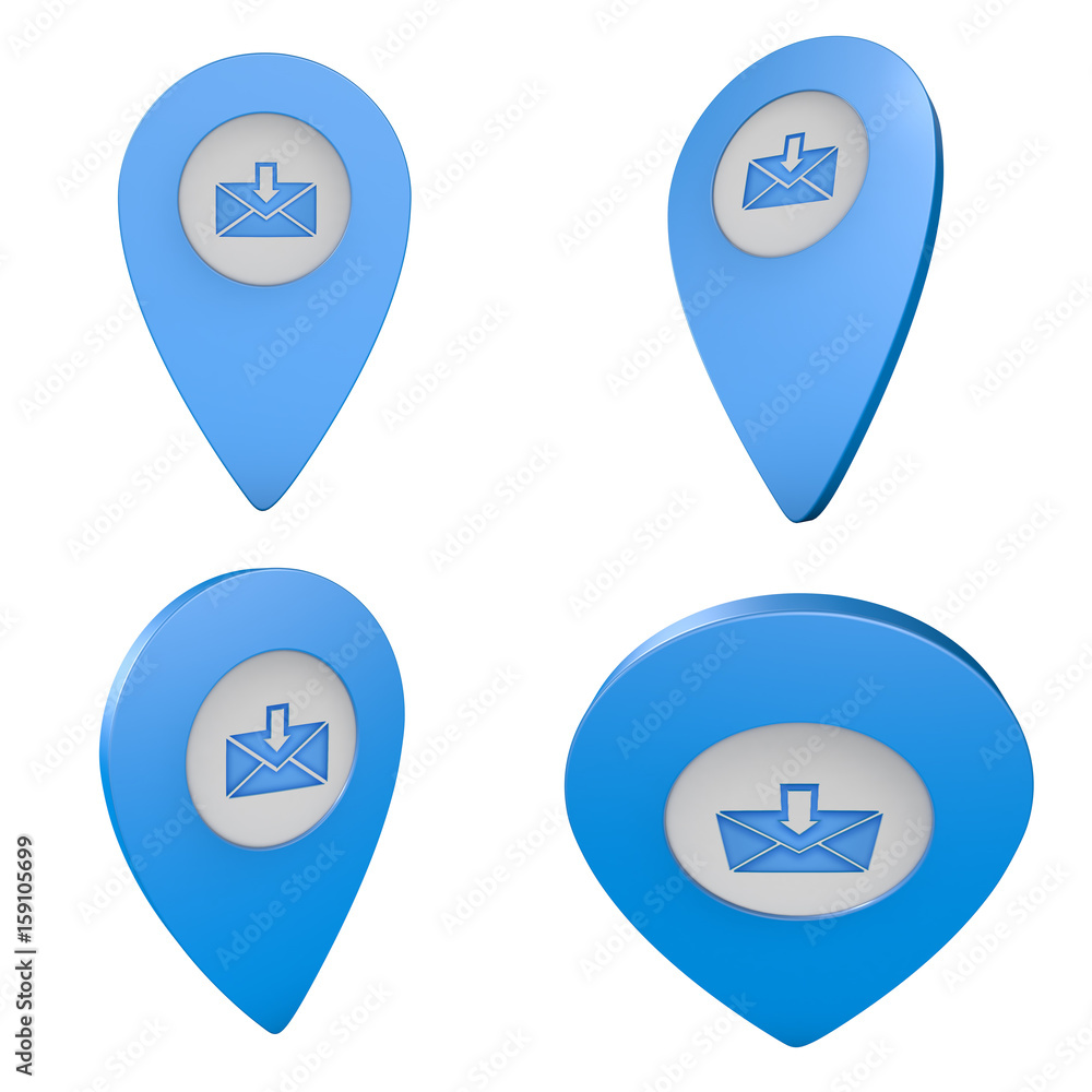 Pinezka GPS lokalizacja na mapie 3D z ikoną Pinezka GPS lokalizacja na mapie 3D z ikoną