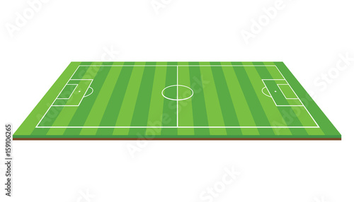 Vector of green soccer field background.