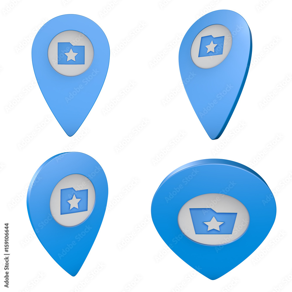 Pinezka GPS lokalizacja na mapie 3D z ikoną Pinezka GPS lokalizacja na mapie 3D z ikoną