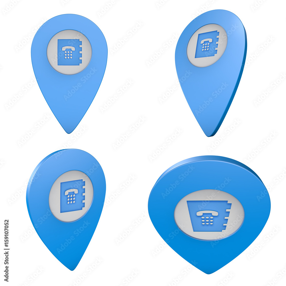 Pinezka GPS lokalizacja na mapie 3D z ikoną Pinezka GPS lokalizacja na mapie 3D z ikoną