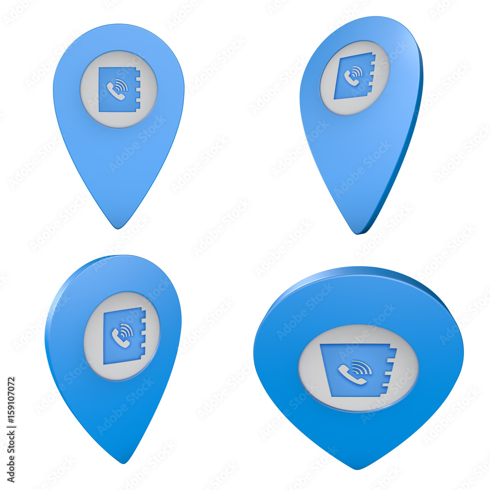 Pinezka GPS lokalizacja na mapie 3D z ikoną Pinezka GPS lokalizacja na mapie 3D z ikoną