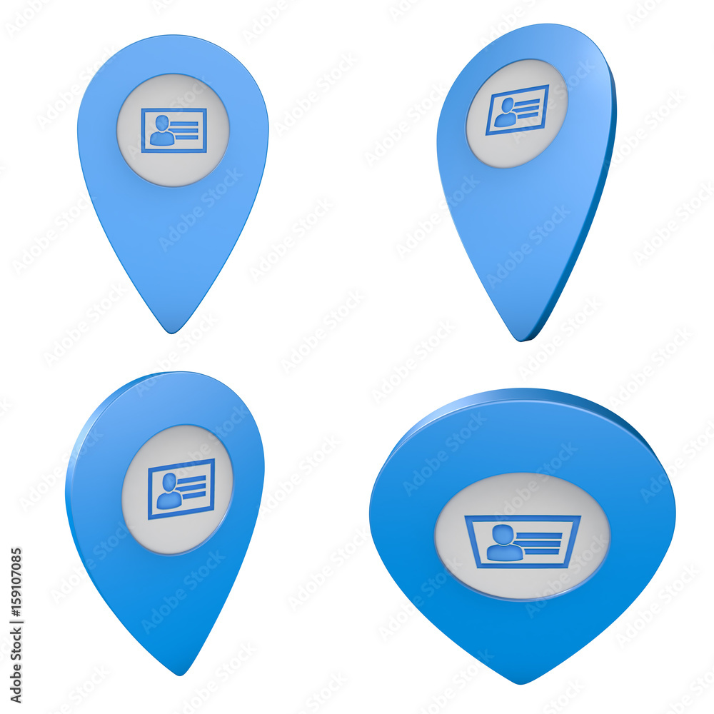 Pinezka GPS lokalizacja na mapie 3D z ikoną Pinezka GPS lokalizacja na mapie 3D z ikoną