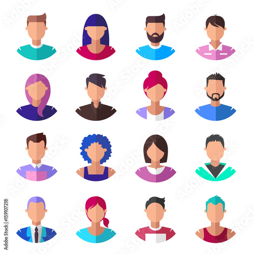 people. Set of modern icons