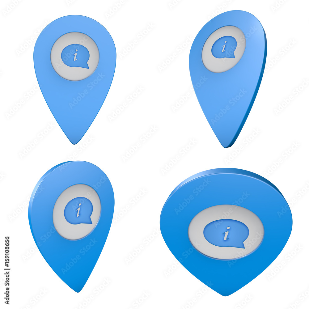 Pinezka GPS lokalizacja na mapie 3D z ikoną