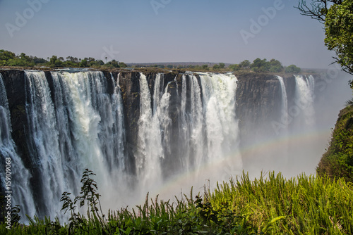 Victoria falls in a sunny day in Zimbabwe