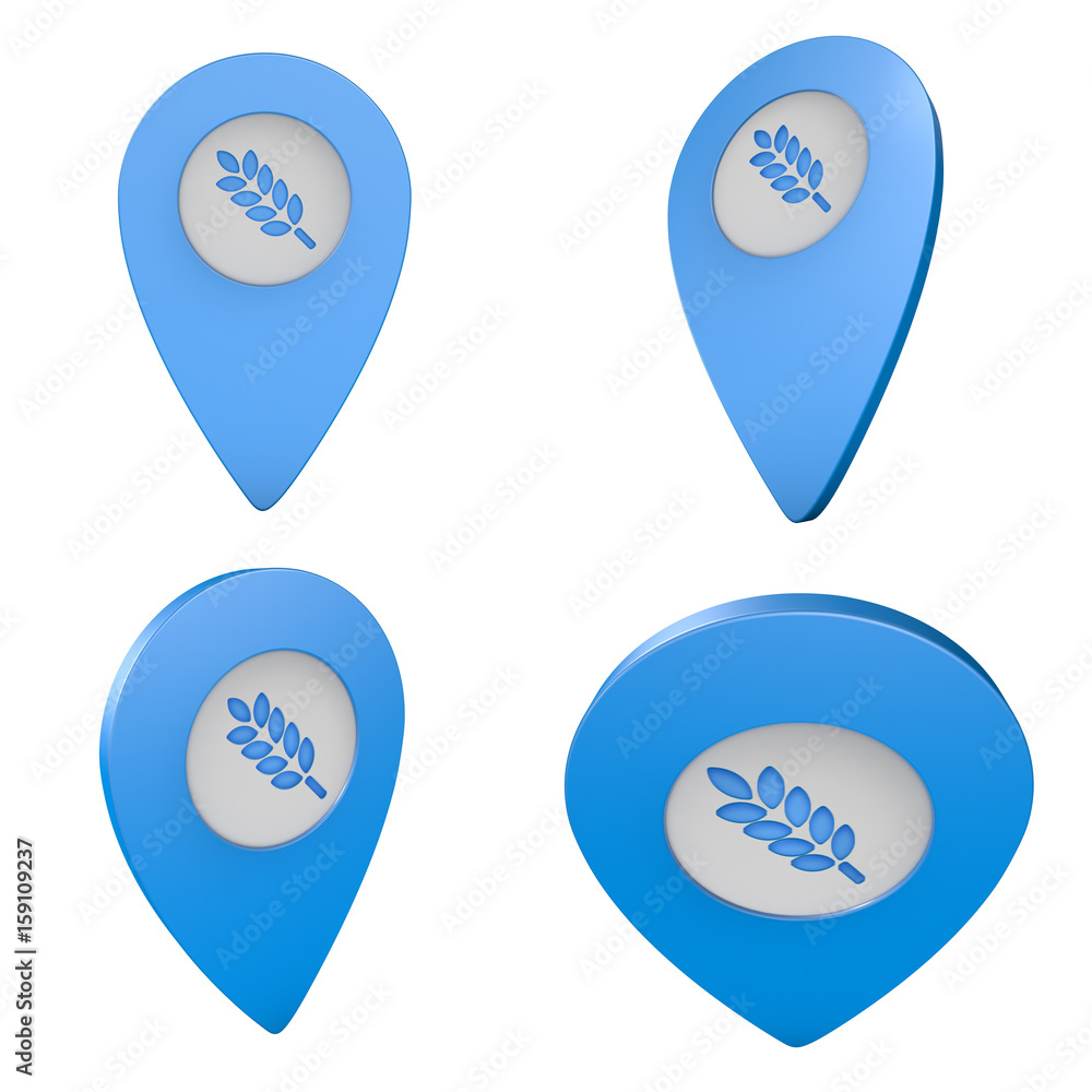 Pinezka GPS lokalizacja na mapie 3D z ikoną Pinezka GPS lokalizacja na mapie 3D z ikoną