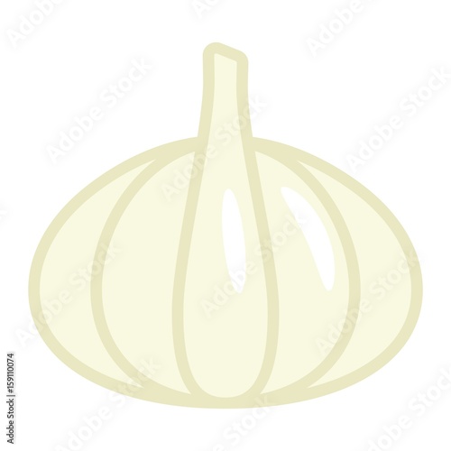 Garlic flat icon, vegetable and diet, vector graphics, a colorful solid pattern on a white background, eps 10.