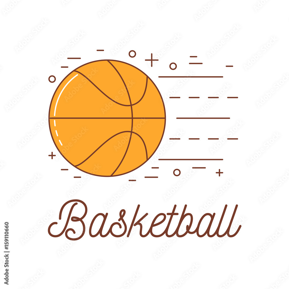 Basketball abstract illustration with a ball