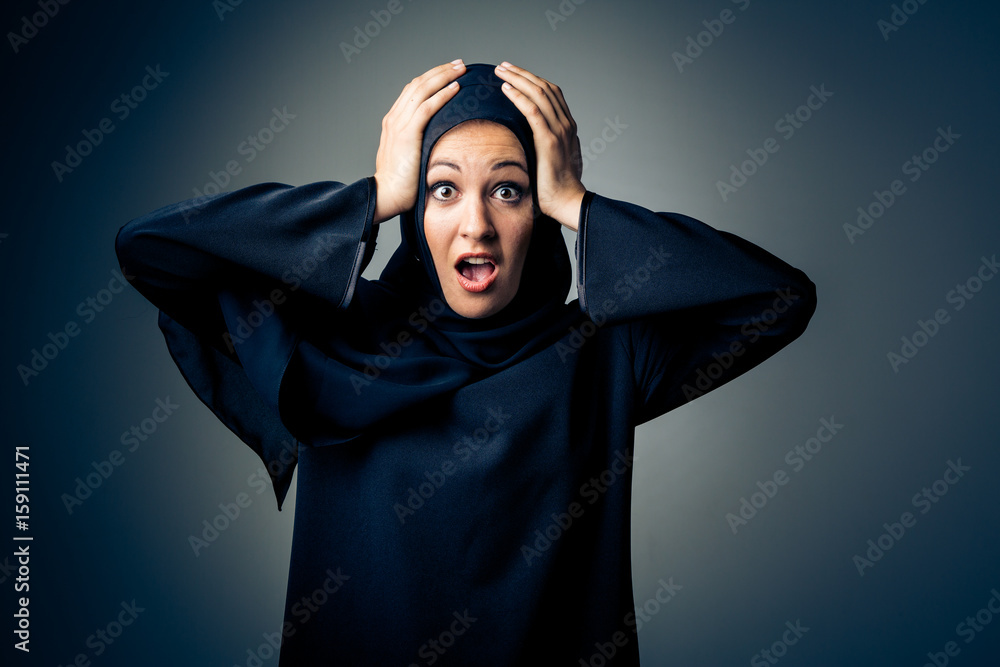 Young Woman Wearing Traditional Arabic Clothing Young Woman Wearing Traditional Arabic Clothing
