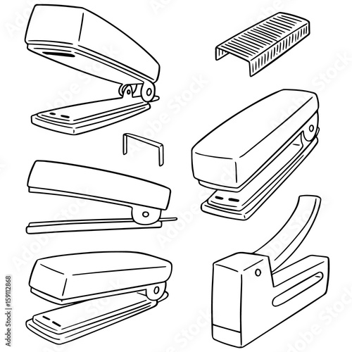 vector set of stapler