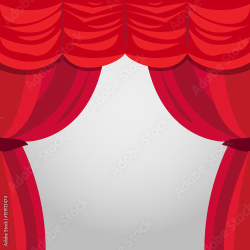 Vector illustration of theater stage background