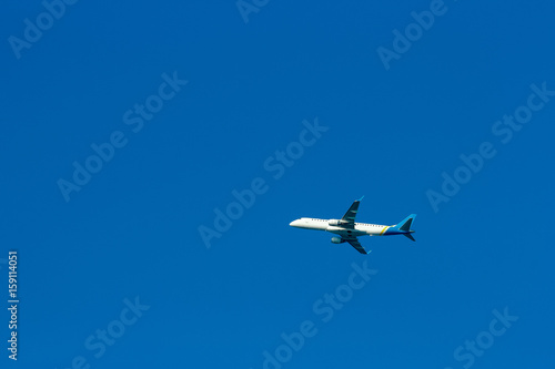 Passenger aircraft in the sky