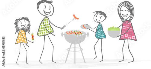 Barbecue en famille
