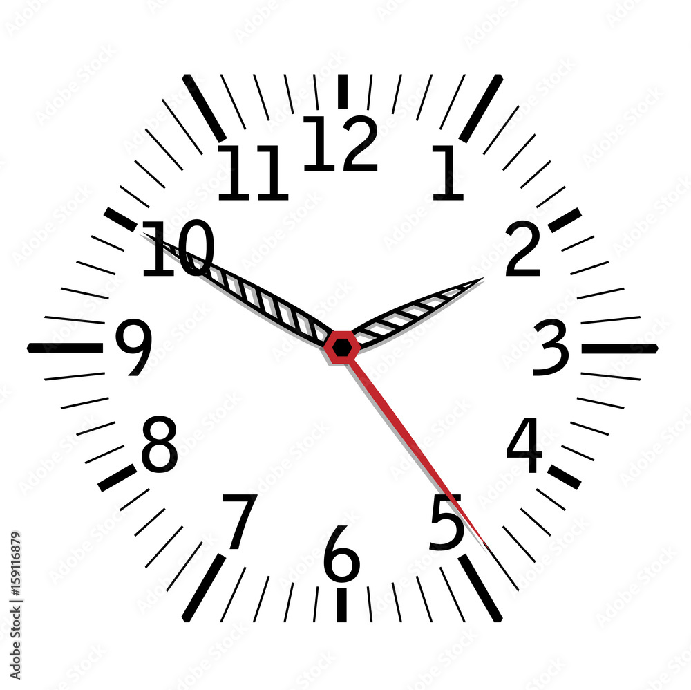 Simple black and white clock ninth edition Simple black and white clock ninth edition