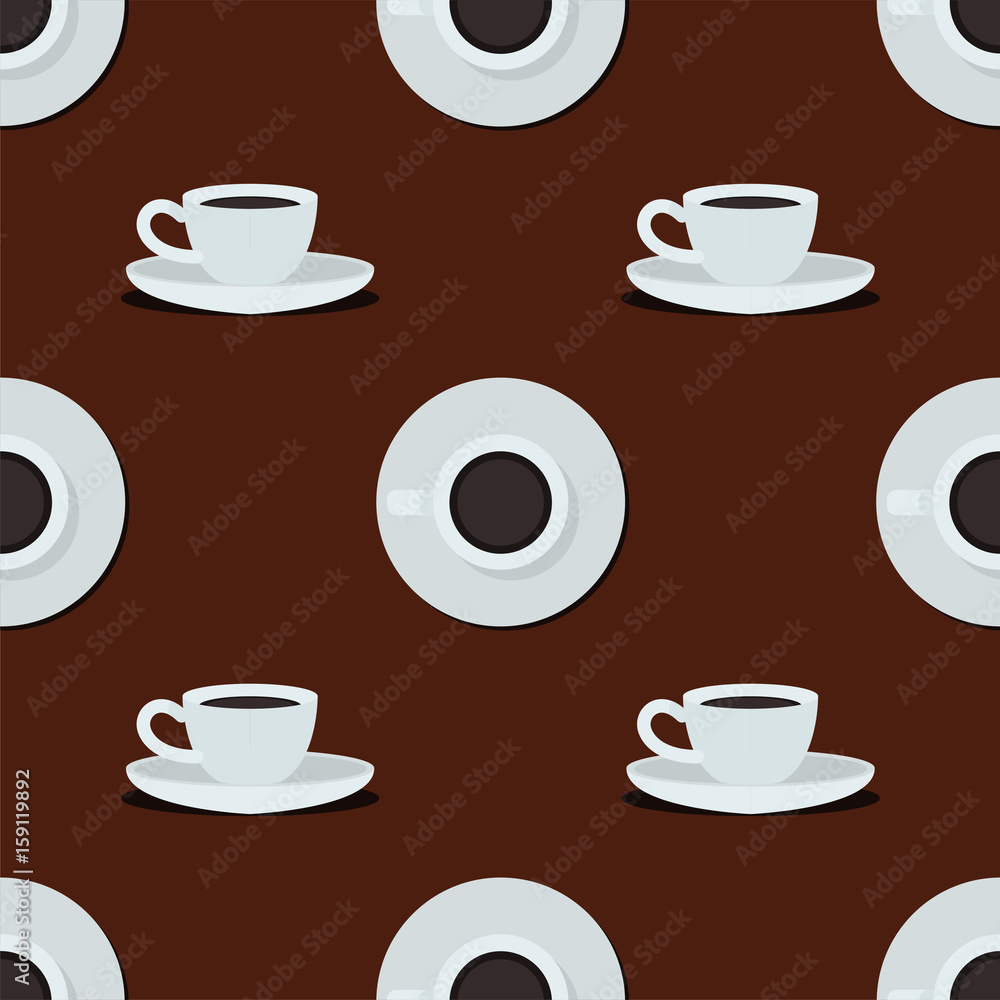Obraz premium Cups seamless pattern