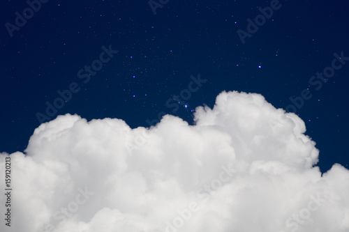 Fototapeta Naklejka Na Ścianę i Meble -  Starry Night With Cloud. Romantic concept.