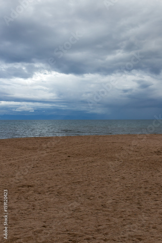 cloudy weather on the sea as background