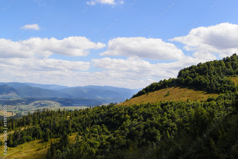 Carpathian Mountains in summer time