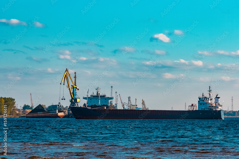 Blue bulk carrier