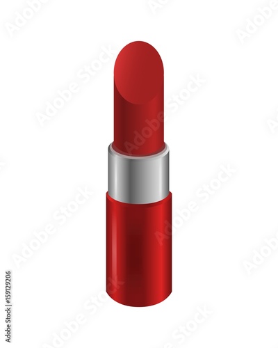 Tube of red lipstick isolate vector