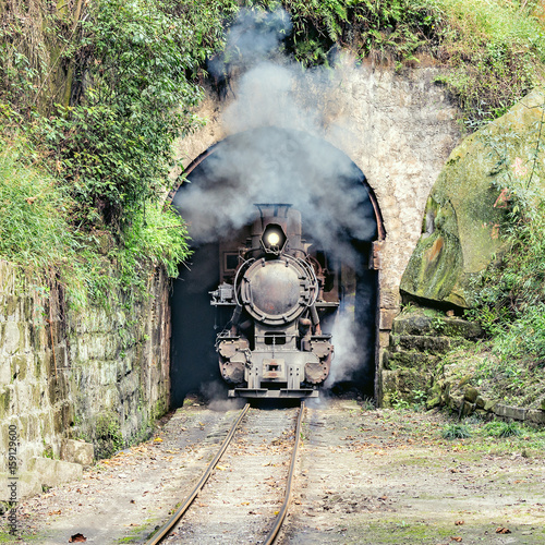 Steam narrow-gauge train