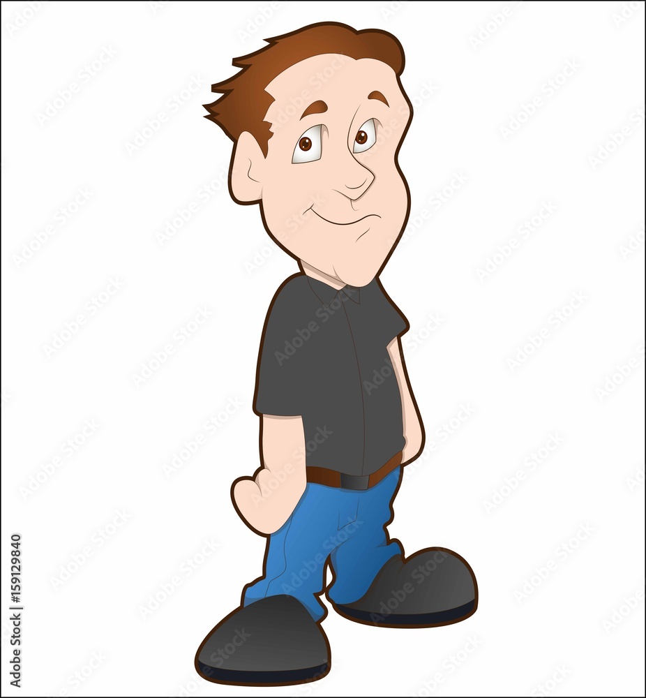 Cartoon character of a man