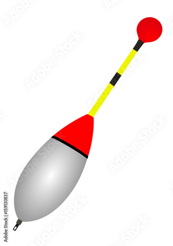 Fishing float red with white