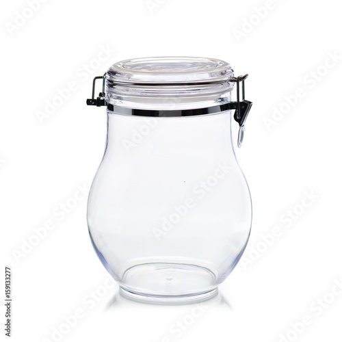 candy jar clear isolated on white background