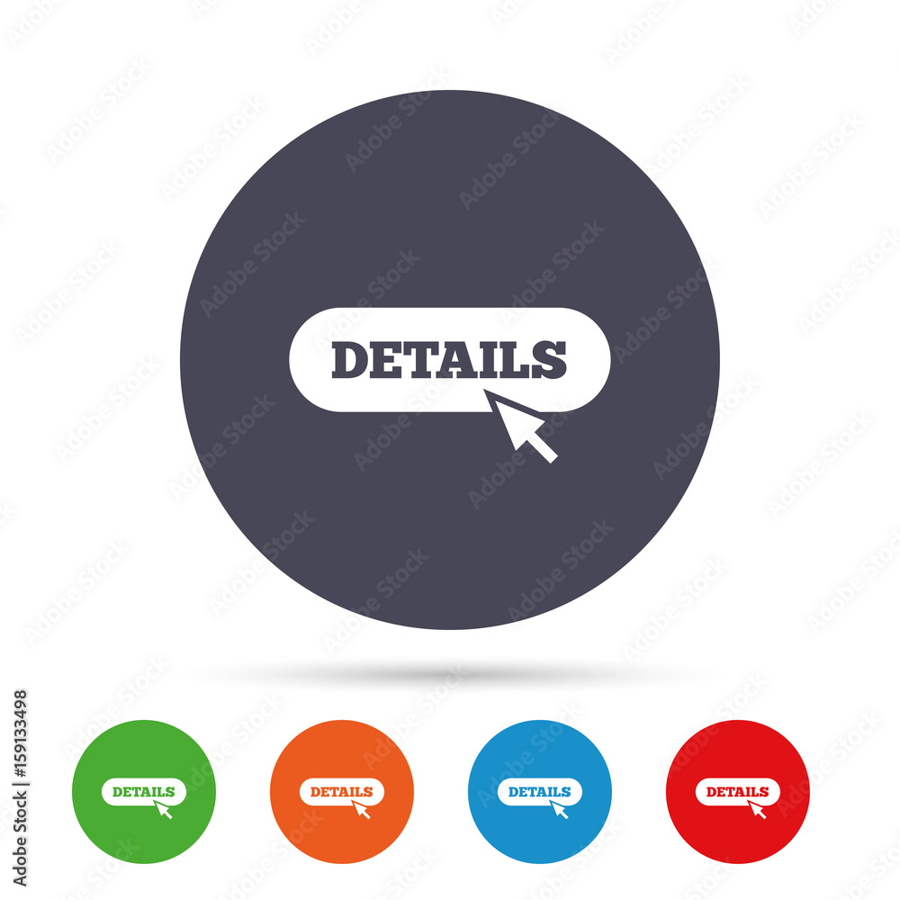 Details with cursor pointer icon. More symbol. Details with cursor pointer icon. More symbol.