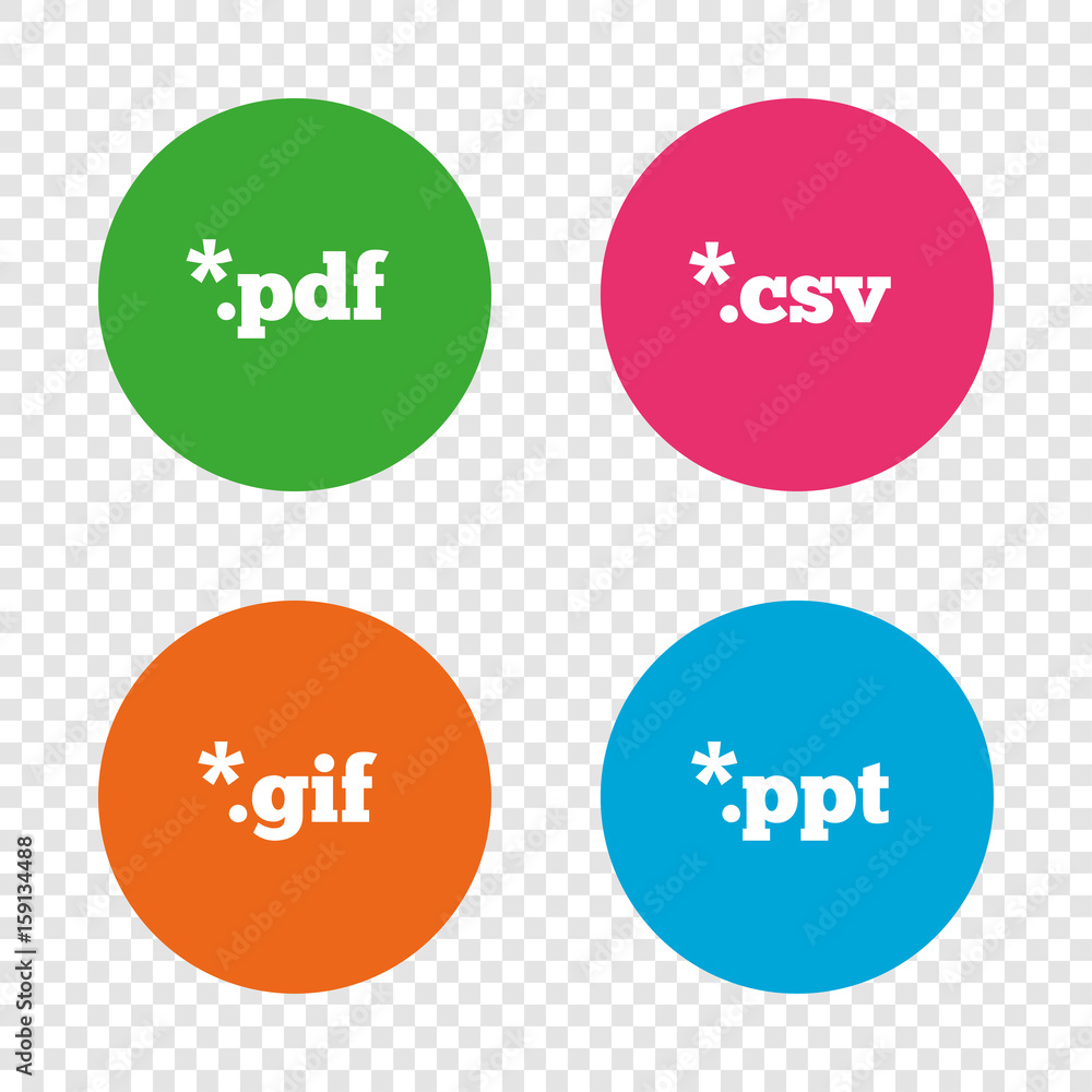 Document signs. File extensions symbols. Document signs. File extensions symbols.