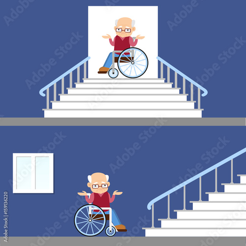 Concept of problem of access for physically challenged people
