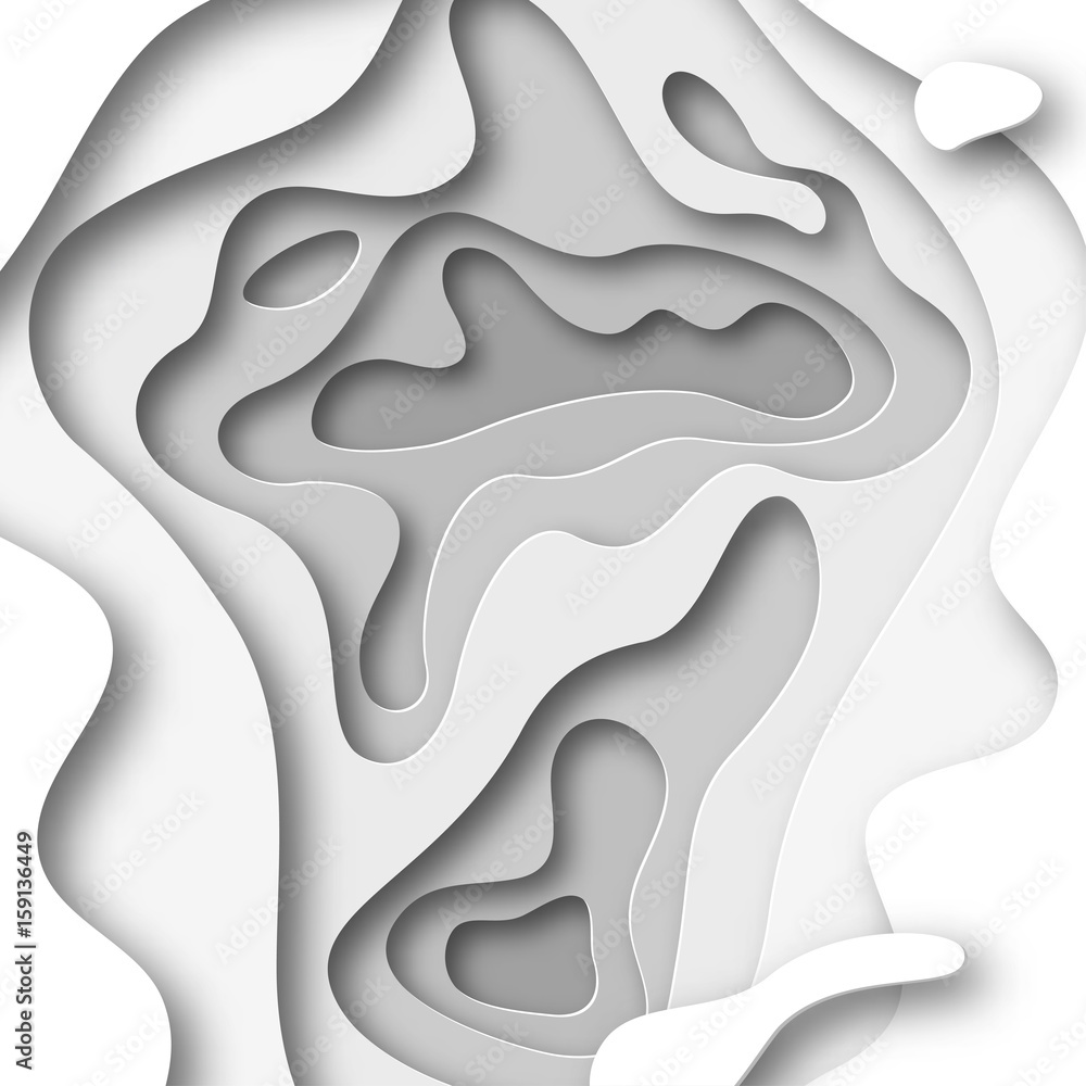 Background with white paper cut shapes Background with white paper cut shapes