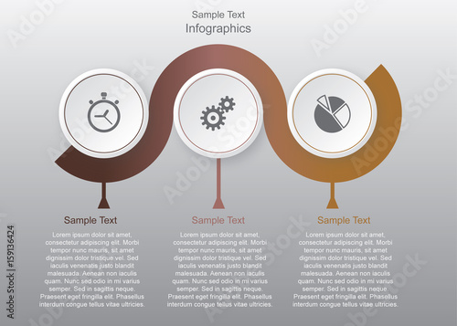 vector infographics template no.01 ver.J ( idea , graph , job )