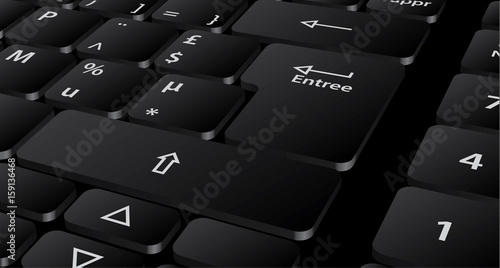 Clavier entrée noir