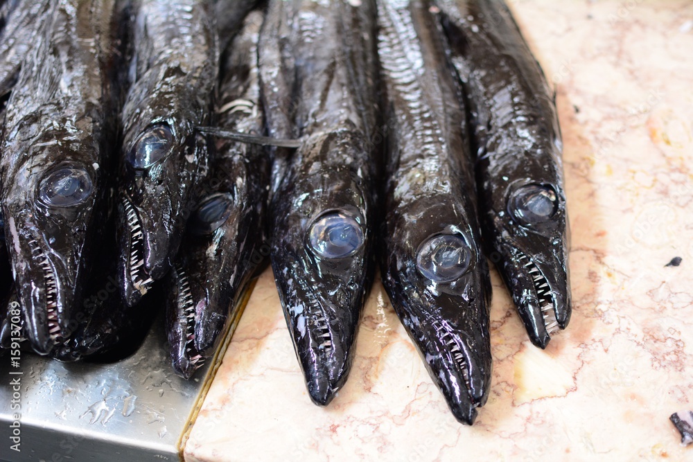 The Black Scabbardfish Fish Of Madeira Portugal Stock Photo Adobe Stock