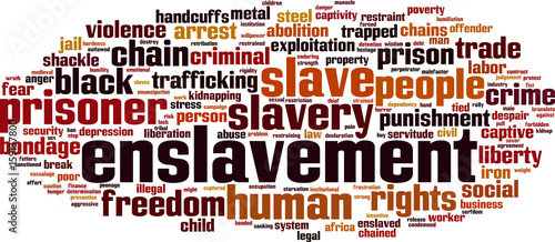 Enslavement word cloud